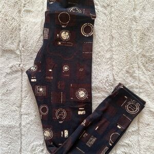 LuLaRoe Kids Casual Leggings - Black and Brown Camera Print